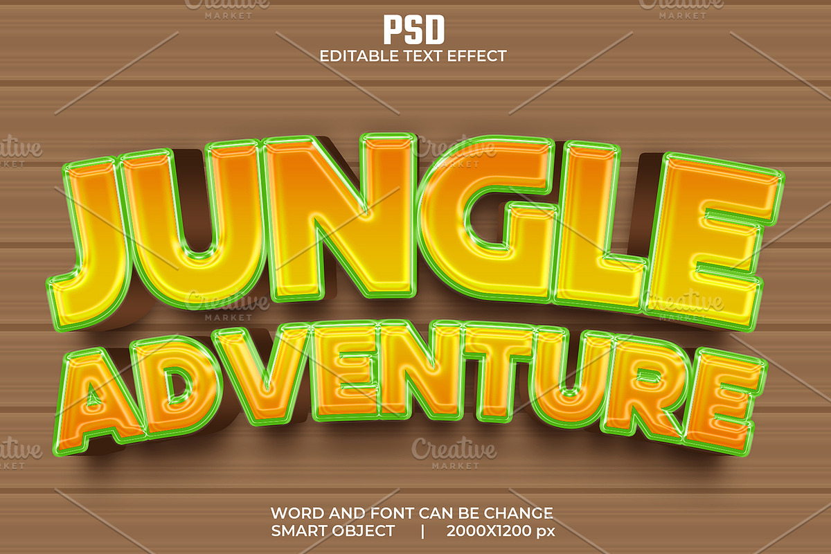 Jungle Adventure Psd Text Effect, a Layer Style Add-On by bdrobin (Photo 2 of 2)