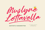 Muslyne Lettavella Handwritten Font, a Script Font by Letterena Studios Script (Thumbnail 1 of 20)
