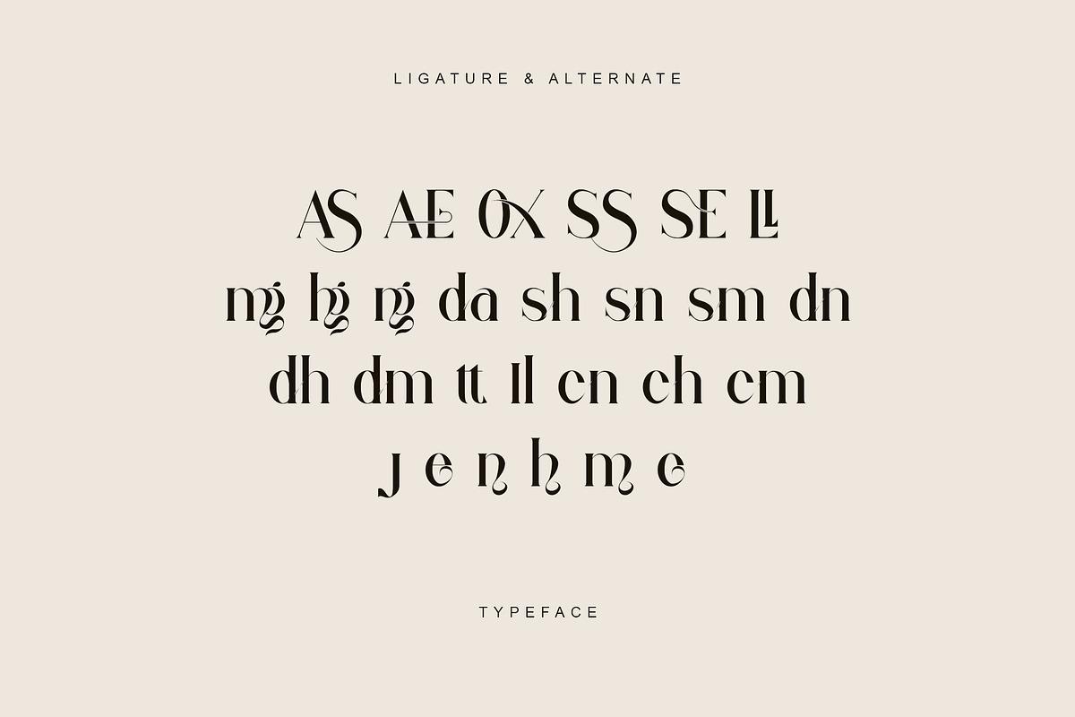 Jangor ligature serif typeface, a Serif Font by yaqublekker (Photo 9 of 10)