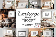 Landscape Blank Poster Frame Mockup, a Merchandise Mockup by positvtplus (Thumbnail 1 of 4)
