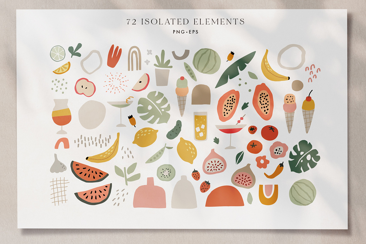 Abstract Juicy Summer Set, a Decorative Illustration by Tabita's shop (Photo 10 of 14)