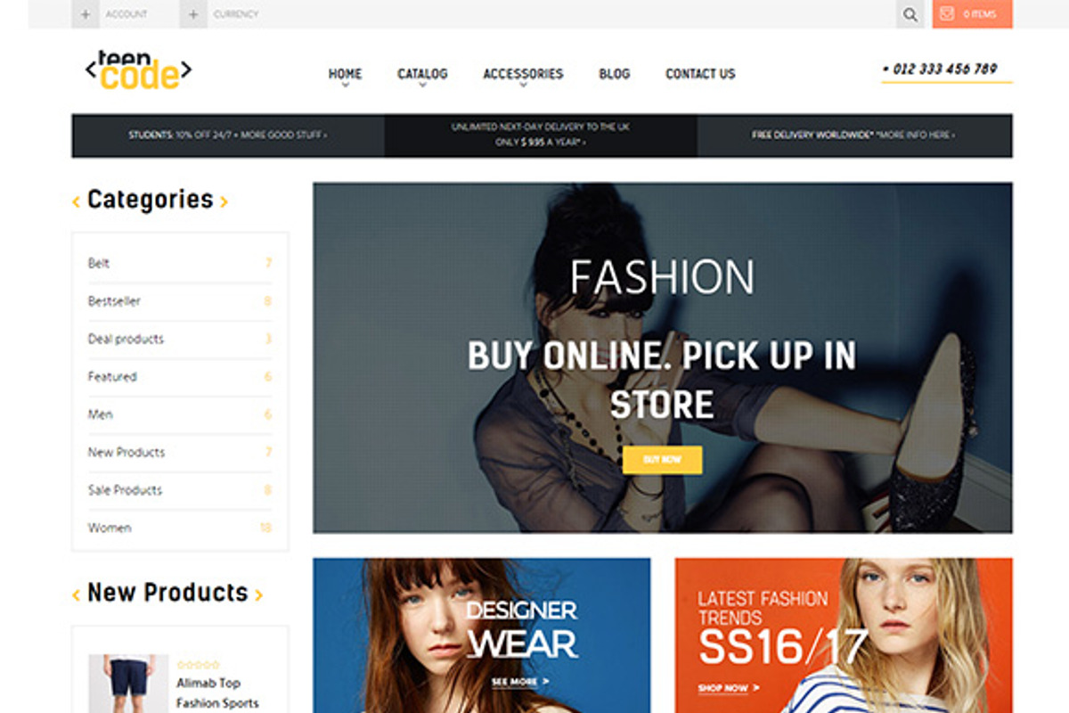 Teencode Shopify Theme, a Websites & App Template by junoshopify (Photo 1 of 2)