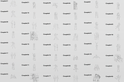 65 Couple Poses • Procreate Stamps, a Brush Add-On by Selentaori Studio (Thumbnail 2 of 10)
