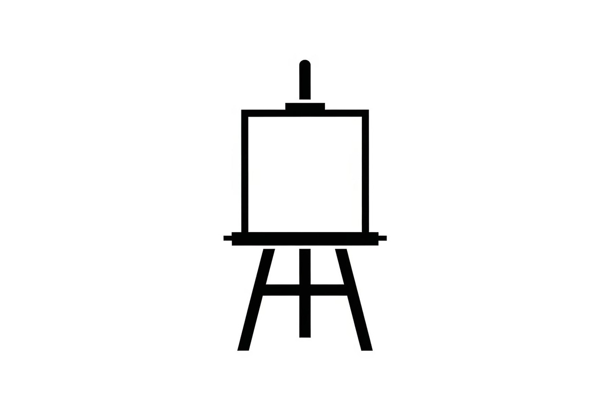 Artist Canvas On Wooden Easel Icon, an Icon by Gfx_Store (Photo 8 of 10)