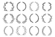 Hand Drawn Branch Wreathes Pack, a Decorative Illustration by alexdndz (Thumbnail 3 of 6)