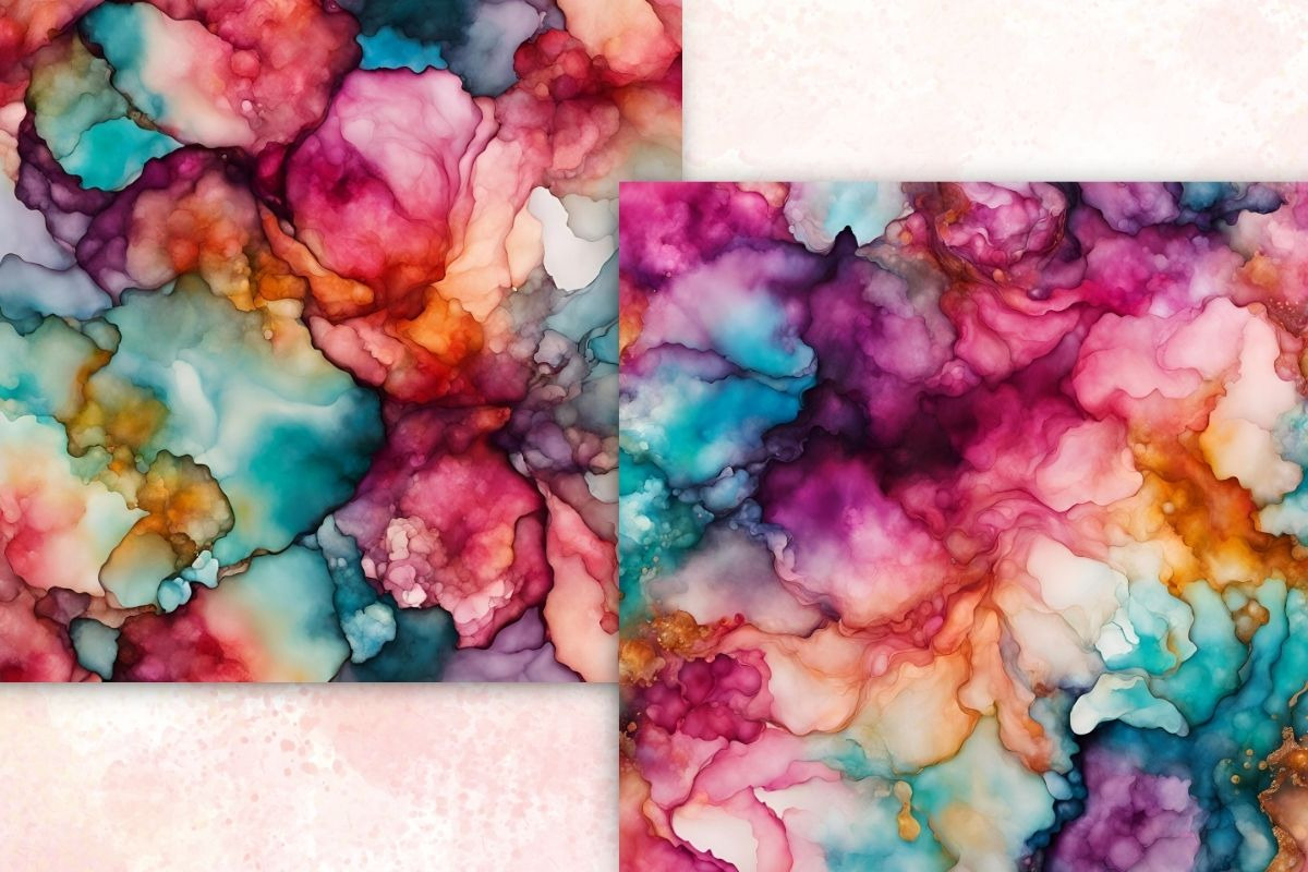 Alcohol Ink Digital Paper Textures, a Background Graphic by Catchy Ideaz (Photo 3 of 3)