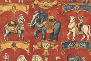 Vintage Circus Animals, a Background Graphic by Printable Treasure (Thumbnail 2 of 7)