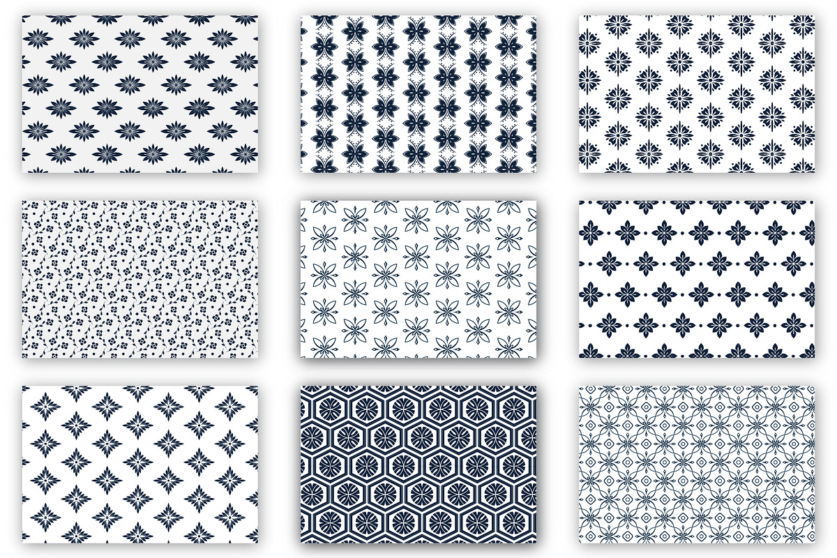 Japanese Floral Patterns, a Pattern Graphic by Graphicado (Photo 4 of 4)