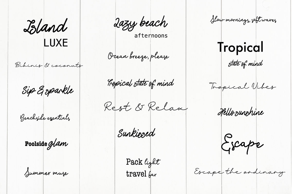 Tropical Vibes Lettering Pack, an Object Graphic by Digitaliya (Photo 9 of 11)