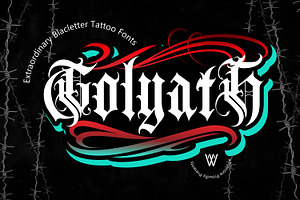 Golyath Blackletter Tattoo Font