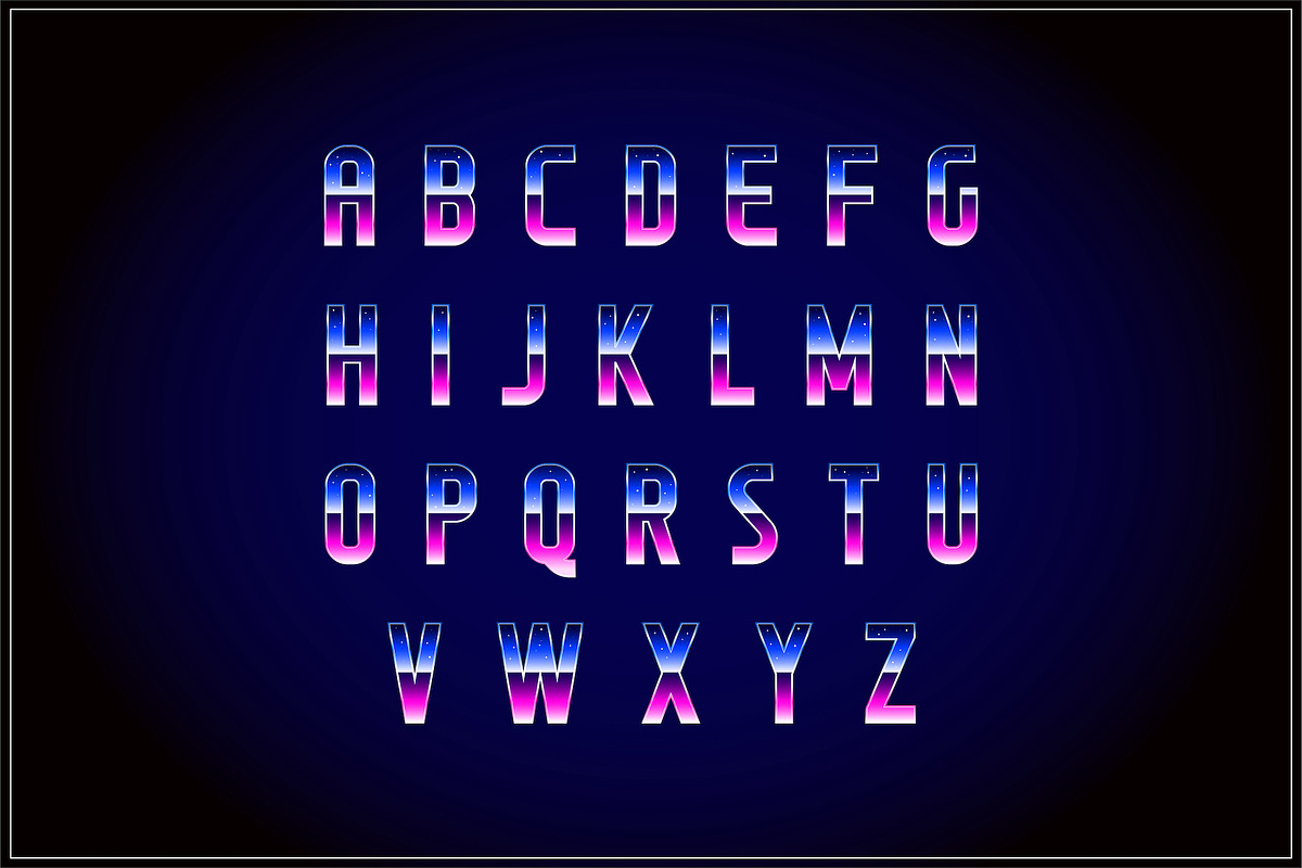 Retrofuturism OTF Vapor Wave Font preview 2
