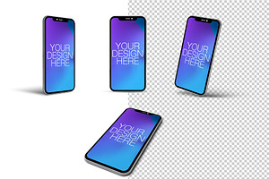 4 Smartphone Mockup