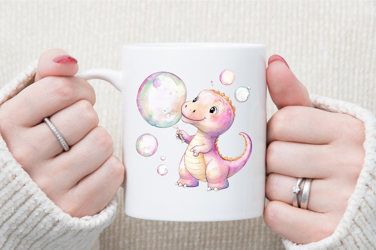 Cute Dinosaurs Clipart Baby Dinosaur, an Illustration by Sublimation Artist (Photo 5 of 6)