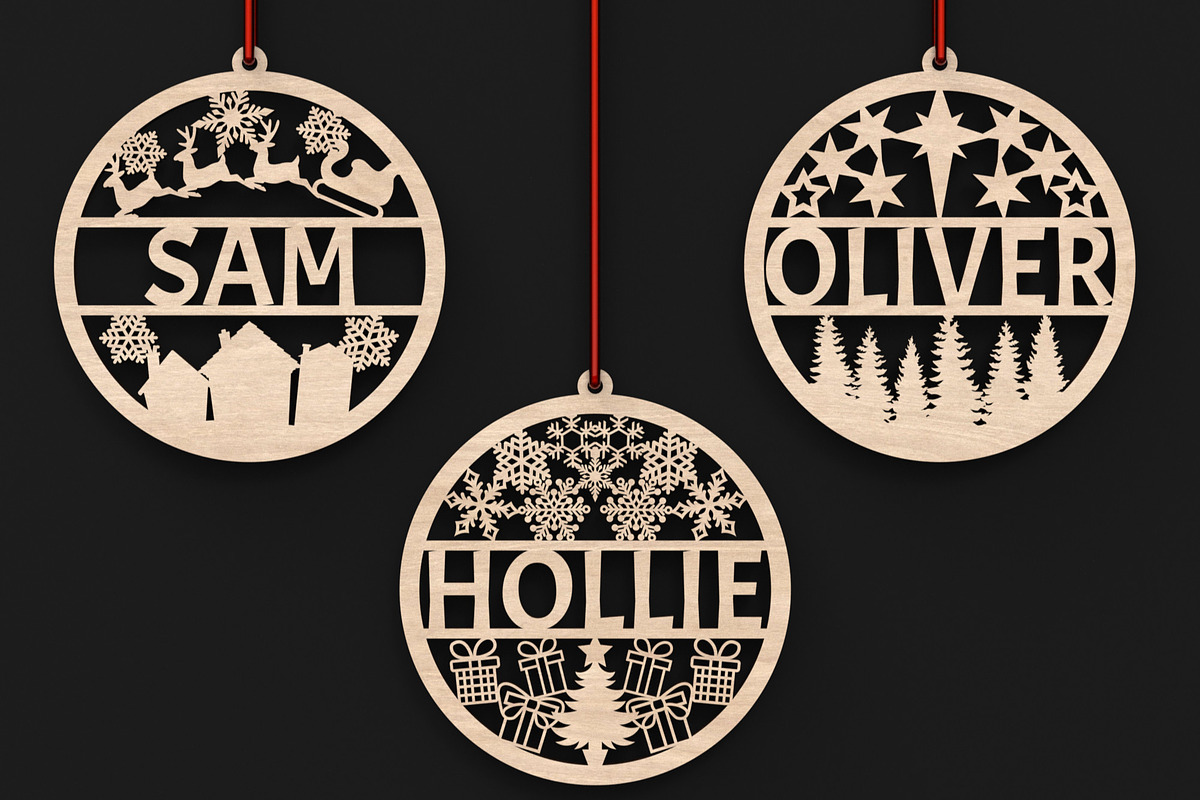 Personalized Christmas Tree Baubles, an Object Graphic by ThemeXDigital (Photo 2 of 9)