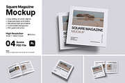 Square Magazine Mockup Bundle Set, a Books & Magazine Mockup by Rielismee (Thumbnail 1 of 5)
