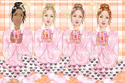 Pink Fall Autumn clipart, an Illustration by Libby Wishes (Thumbnail 4 of 6)