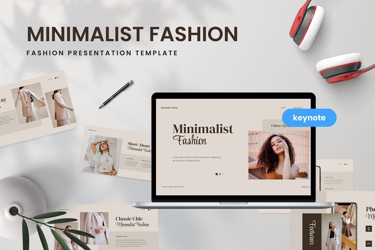 Minimalist Fashion Keynote Template, a Presentation Template by GraphauseProject (Photo 1 of 6)