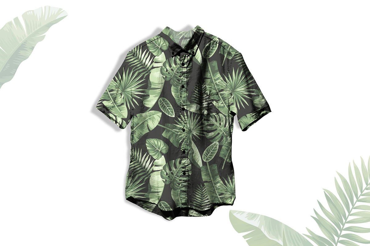 Tropical vector pattern & 12 leaves., a Pattern Graphic by Anna Smirnova (Photo 3 of 5)