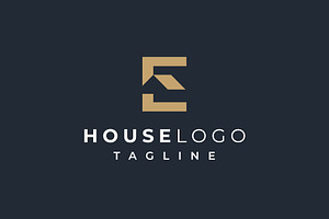 Modern Letter E House Logo, a Branding & Logo Template by brandphant