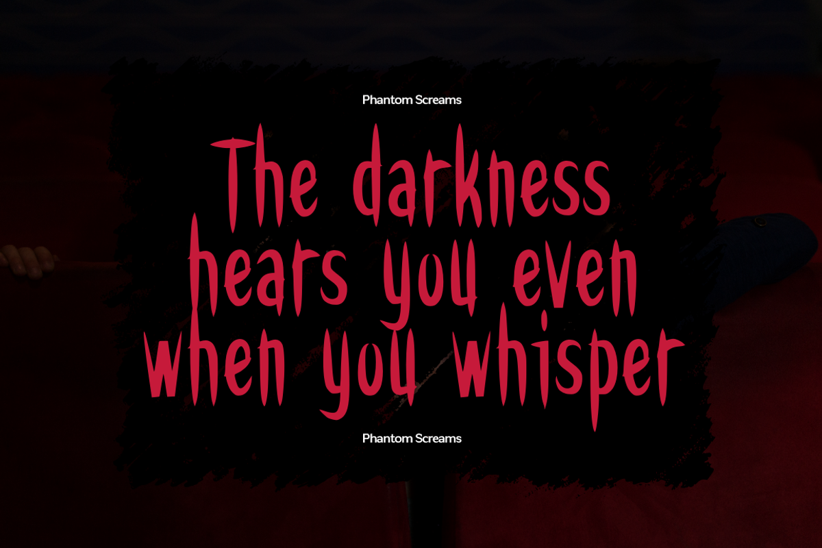 Phantom Screams - Horror Font, a Handwritten Font by Sronstudio (Photo 5 of 10)
