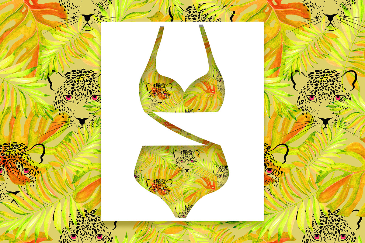 Tropical Leopard Seamless Pattern, a Pattern Graphic by Oksana Dovhopol Art (Photo 10 of 23)