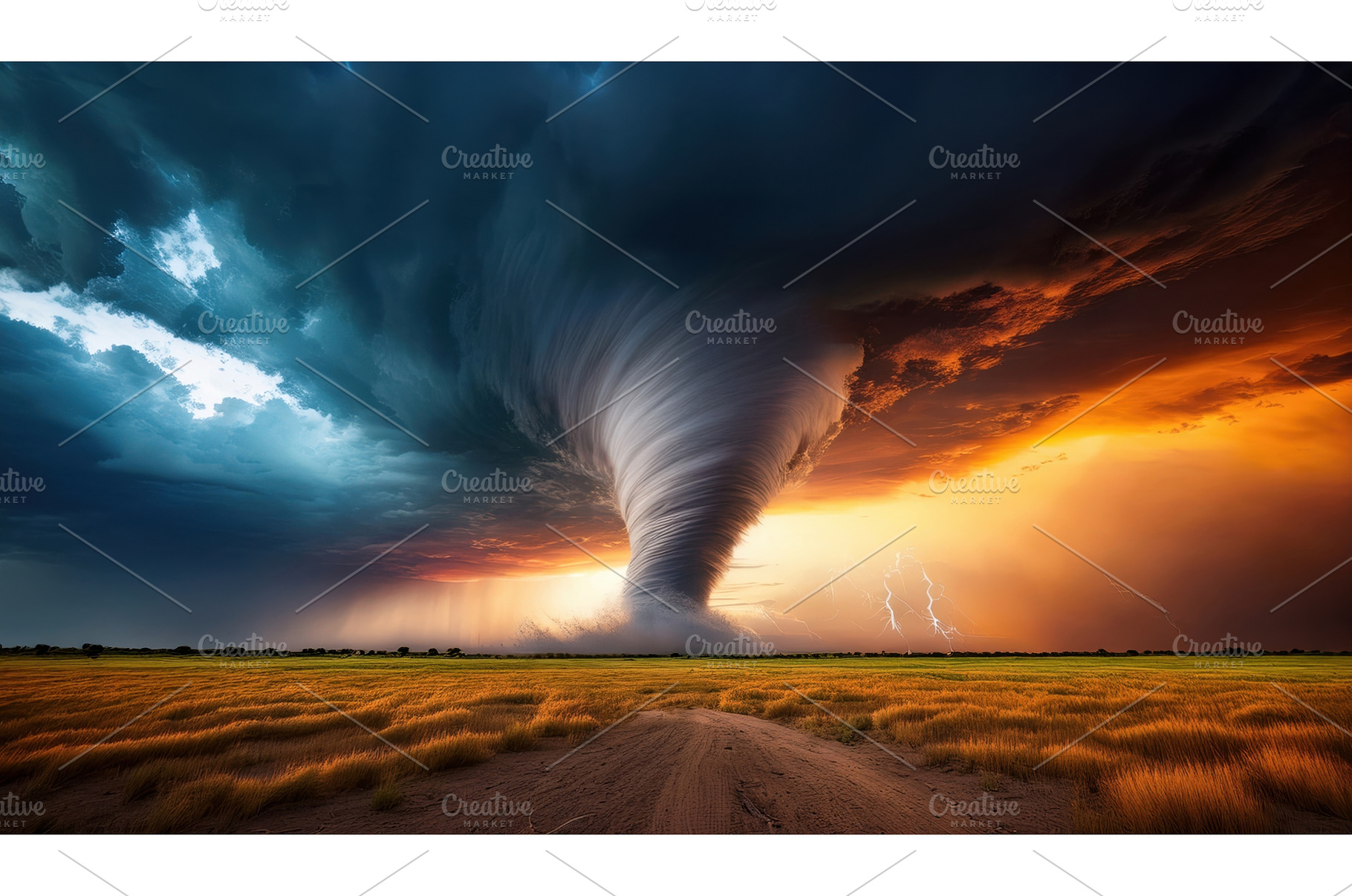 Massive tornado in an open field, a Nature Photo by Igor Tichonow