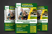 Garden Landscaping Flyer Templates, a Flyer Template by AfzaalGraphics (Thumbnail 1 of 5)