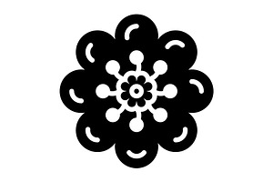 Flower bloom solid icon, a Solid Icon by Creative priyanka