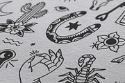 Americana Tattoo Flash Clip Art, an Illustration by Midnight Grim (Thumbnail 5 of 6)