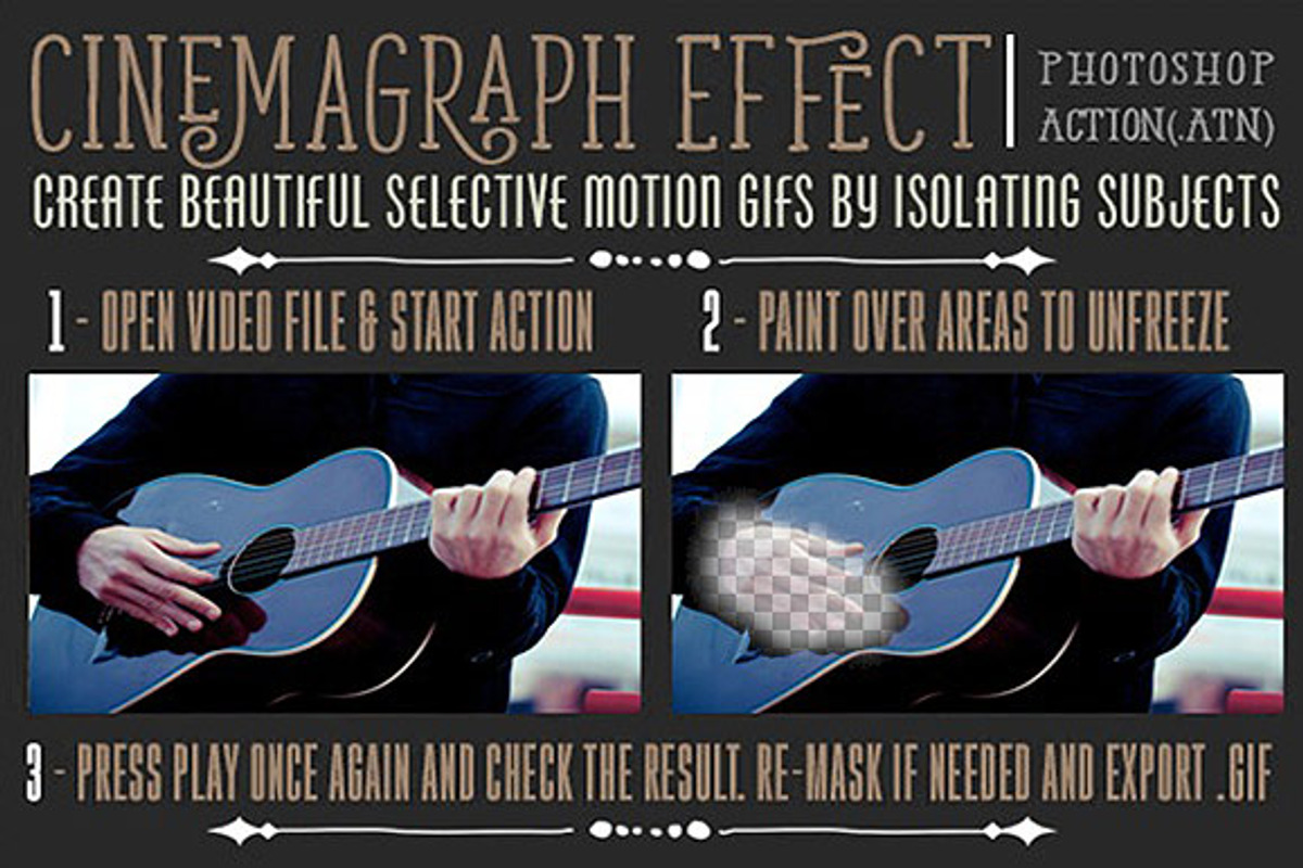 Cinemagraph Photoshop Action, an Action Add-On by the little wonder shop (Photo 2 of 3)