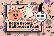 Procreate Retro Groovy Bundle, a Brush Add-On by Pencil Twist (Thumbnail 3 of 13)