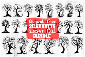 Tree Laser Cut Bundle | Decorative, a Graphic by Designs_River