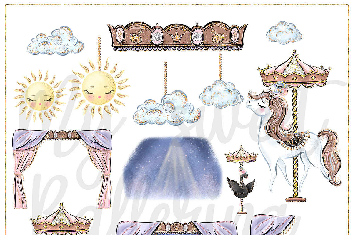 Ballerina Hand Drawn Clipart, a Decorative Illustration by Masha  Studio (Photo 6 of 8)