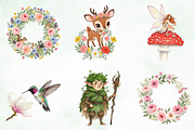 Watercolor Garden Fairies Floral Png, an Illustration by Creative Art (Thumbnail 9 of 10)