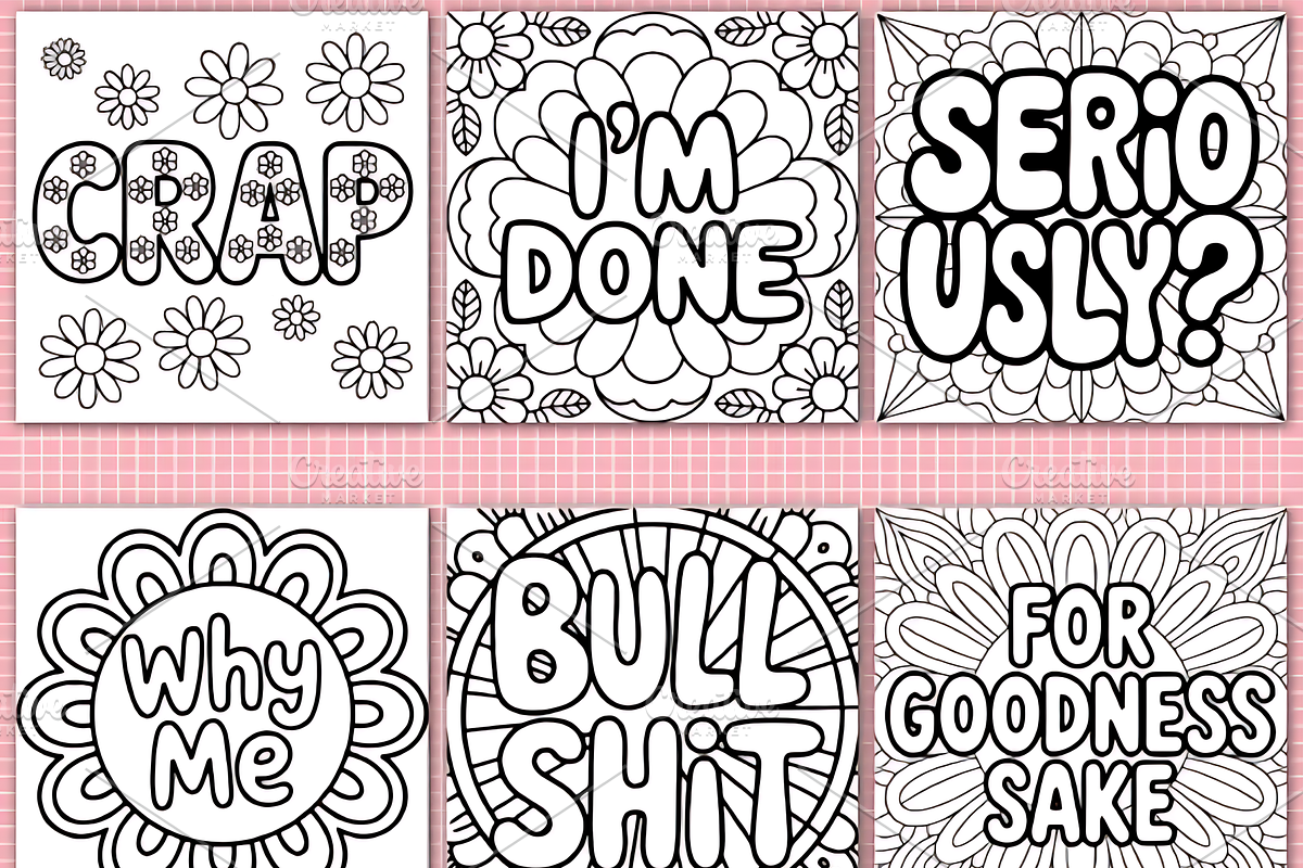 SWEAR WORD COLORING BOOOK, an Illustration by Ink Gallery (Photo 2 of 4)