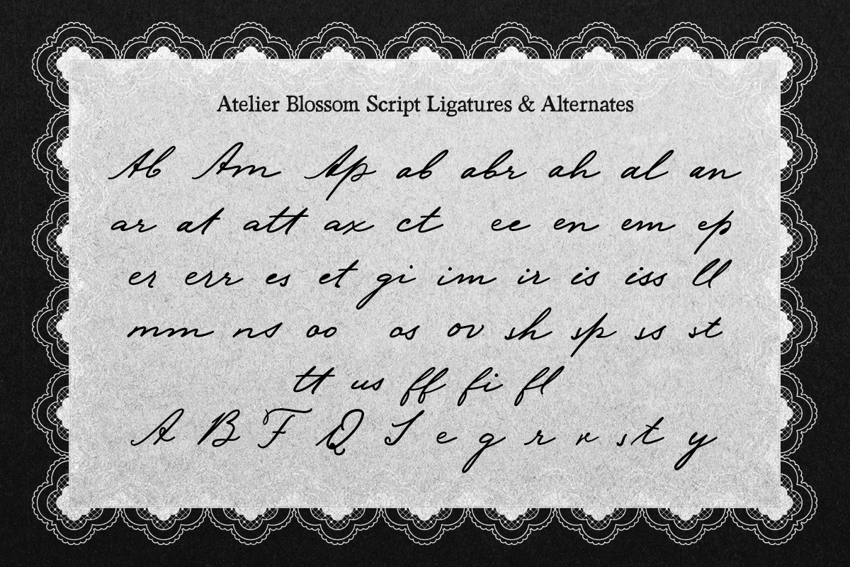 Atelier Blossom | Romantic Font Duo, a Script Font by Get Studio (Photo 19 of 19)