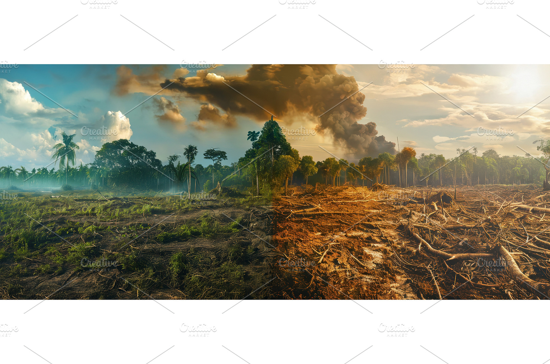 Rainforest Burning and Destruction, a Nature Photo by piter.goskov