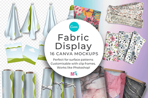 Fabric Display Mockups For Canva