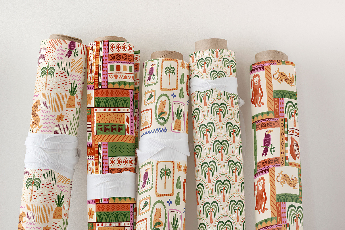 Tropical patchwork patterns, a Pattern Graphic by Tani Kuzminka (Photo 5 of 9)