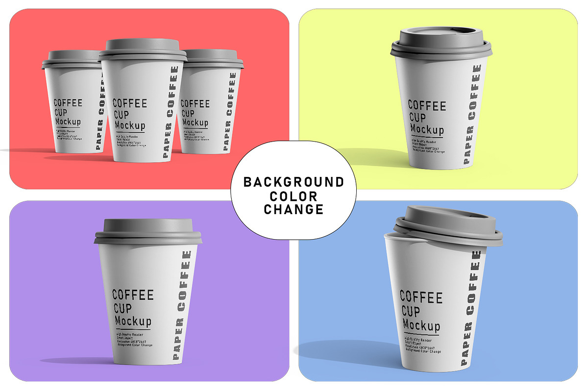 Scattered Paper Cups Mockup, a Packaging Mockup by pixelmock (Photo 18 of 18)