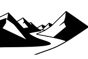 50 Mountain Landscape Silhouette Bun, an Illustration by Designer_Momina (Thumbnail 3 of 51)