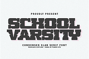 School Varsity - Condensed Slab, a Slab Serif Font by Pian45 Studio (Thumbnail 1 of 10)