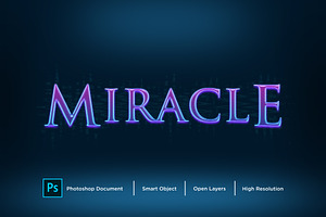 Miracle Text Effect & Layer Style