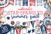 Star-Spangled Patriotic Graphic Pack, an Illustration by plaidGecko (Thumbnail 1 of 5)