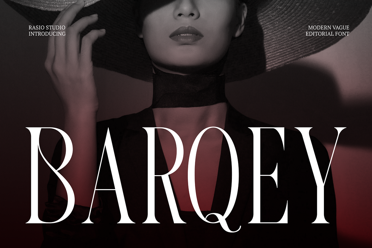 Barqey Modern Vague Editorial Font, a Serif Font by Rasio Studio (Photo 1 of 7)