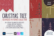 Christmas Tree Seamless Patterns, a Pattern Graphic by White Lane Studio (Thumbnail 1 of 9)