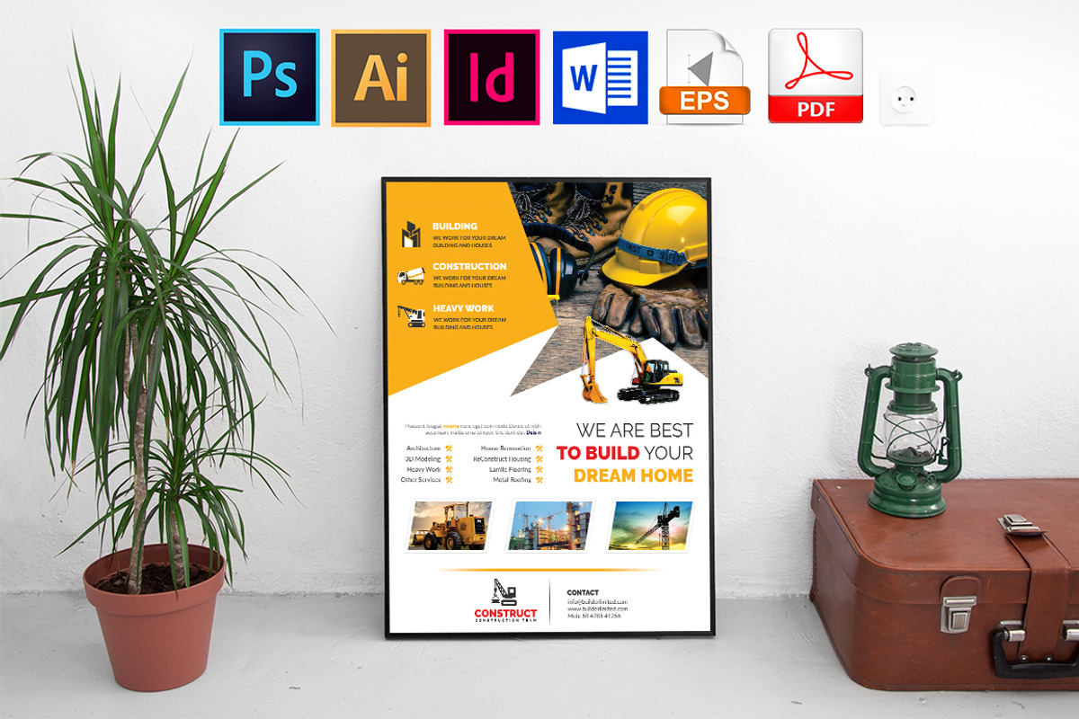 10 Construction Poster Bundle, a Flyer Template by Imagine Design Studio (Photo 7 of 12)