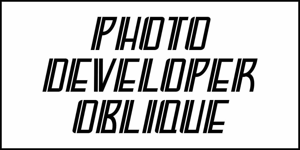 Photo Developer JNL, a Font by Jeff Levine Fonts (Photo 4 of 5)