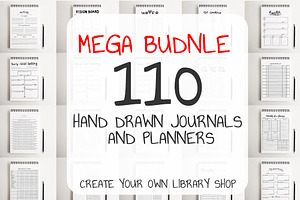 MEGA BUNDLE 110 Journals & Planners