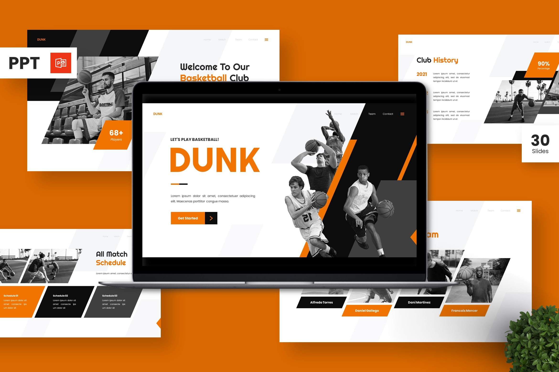 Dunk - Basketball & Sports Powerpoin, a Presentation Template by ...